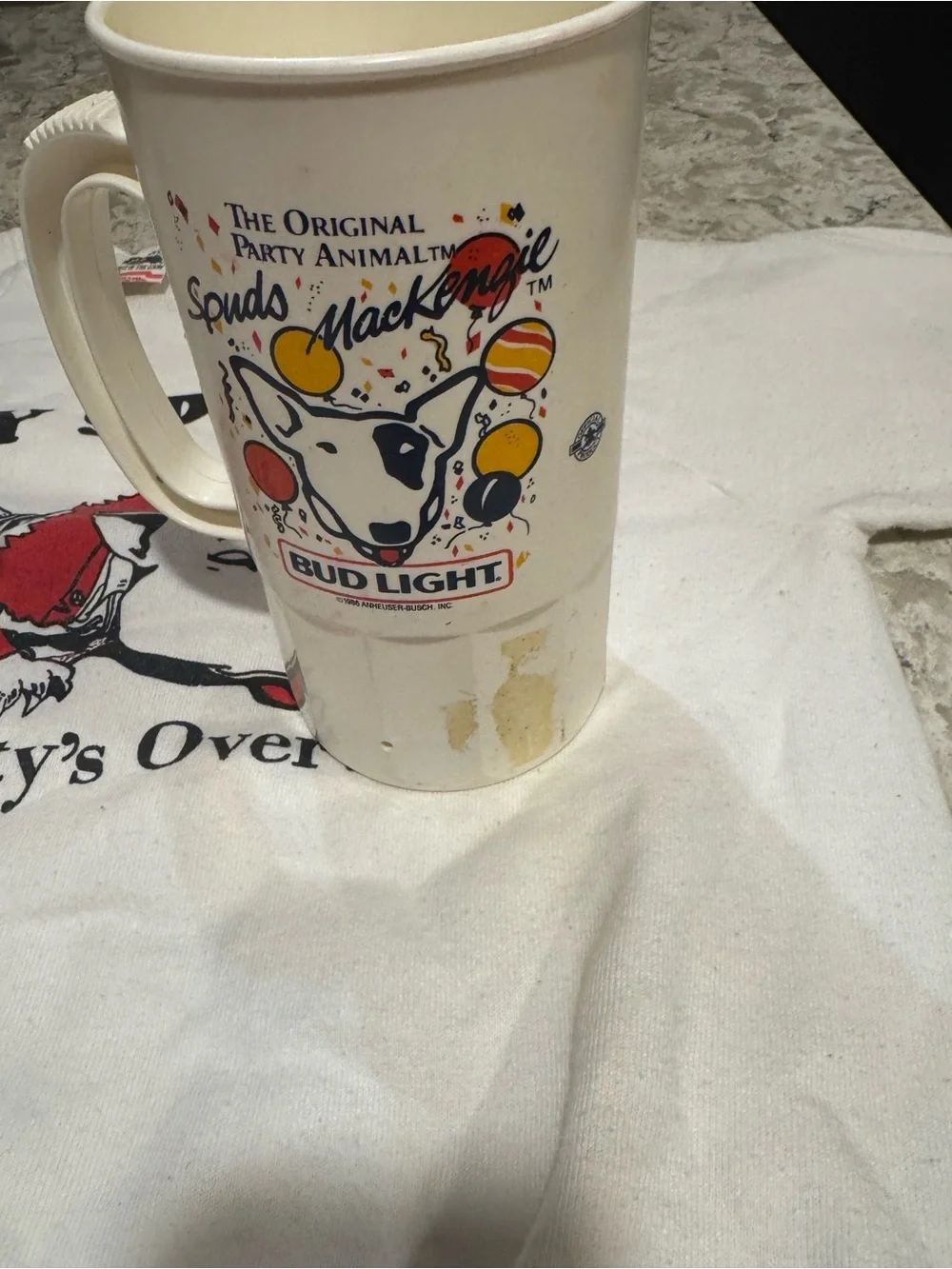 Spuds Mackenzie Party T-Shirt White spuds lot